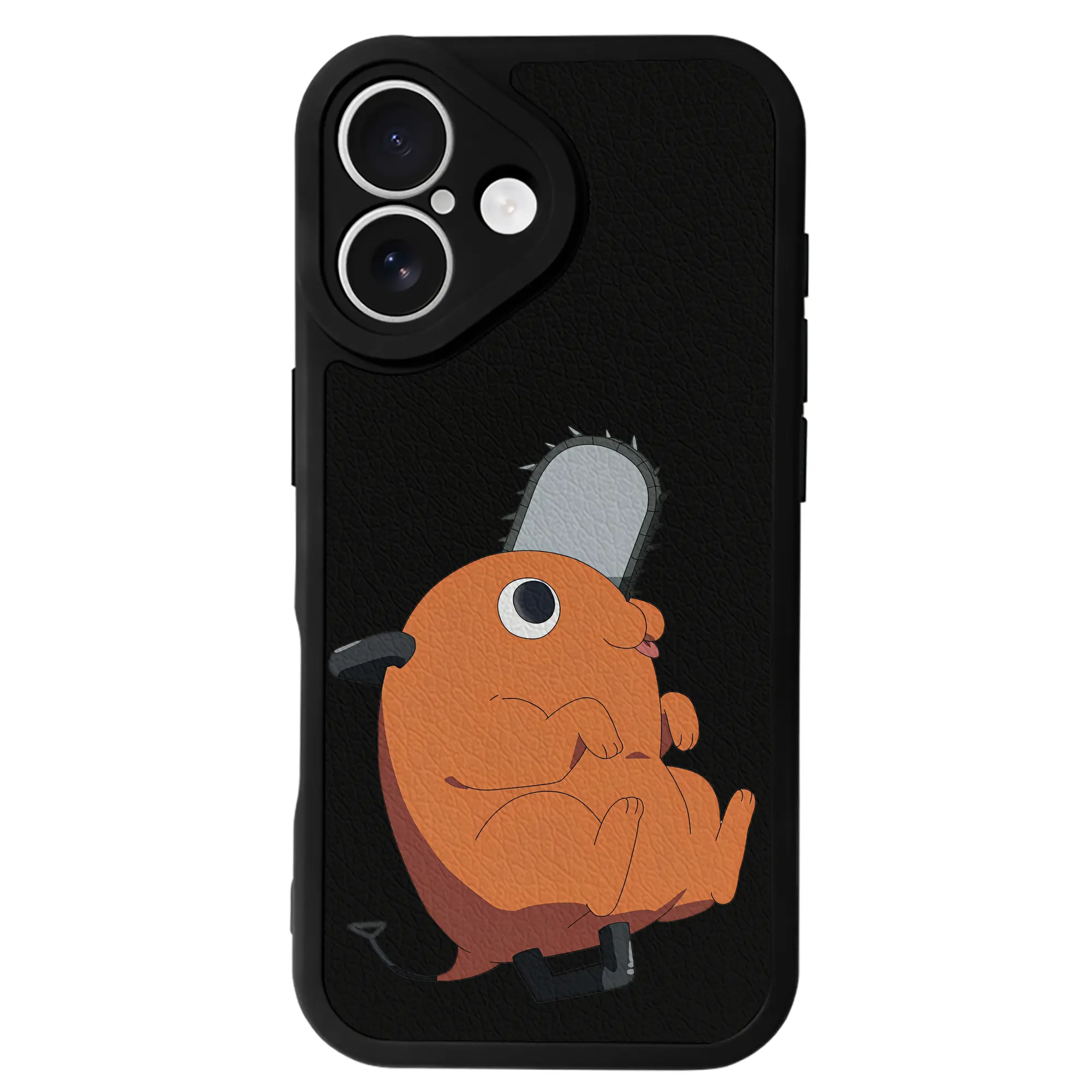 チェンソーマン グッズ,ポチタ - IPhone 16シリーズ対応 ・ シリコンスマホケース ・ レザー調 ・ 高精度フィット ・ 耐衝撃 ・ ワイヤレス充電対応 ・ 精密カット